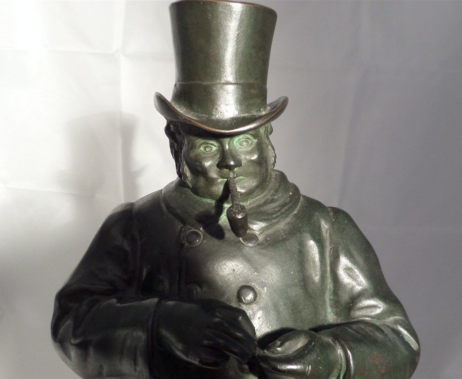 The Pipe Smoker, Bronze - Léon Mignon-photo-2