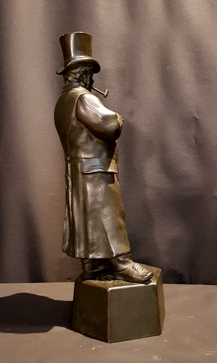 The Pipe Smoker, Bronze - Léon Mignon-photo-1