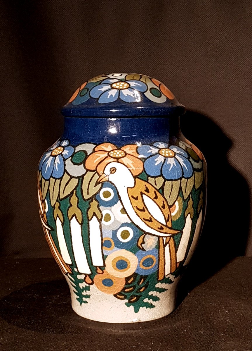 Tobacco Pot, Art Deco Earthenware, Leuven