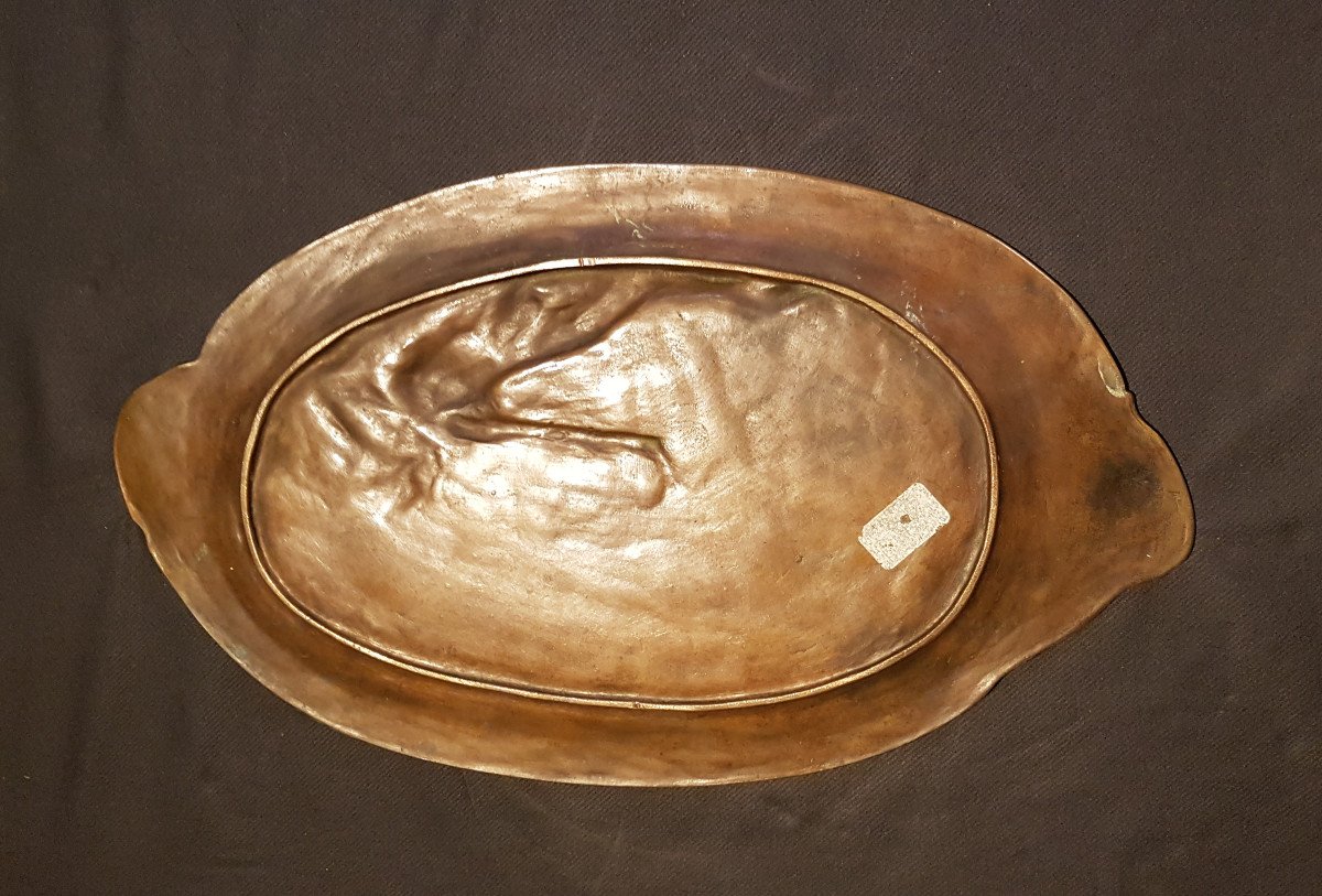 Gilt Bronze Dish - Anton Nelson Belgium Art Nouveau-photo-3