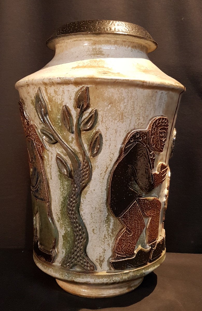 Salt Stoneware Vase, Unique Piece -  Guérin-photo-4