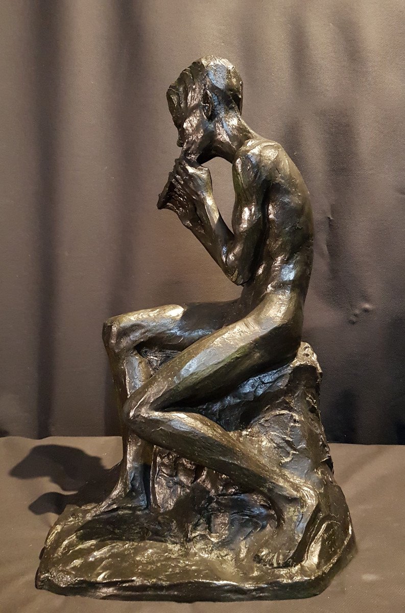 Flûtiste, Bronze - Rachel Van Dantzig Ecole Hollandaise-photo-3