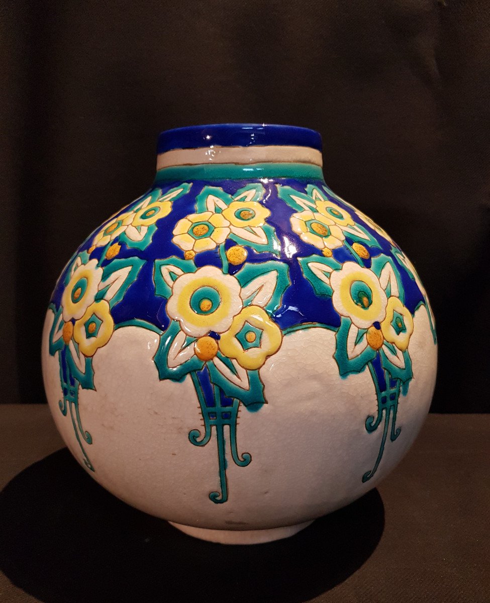 Earthenware Vase, Boch Keramis