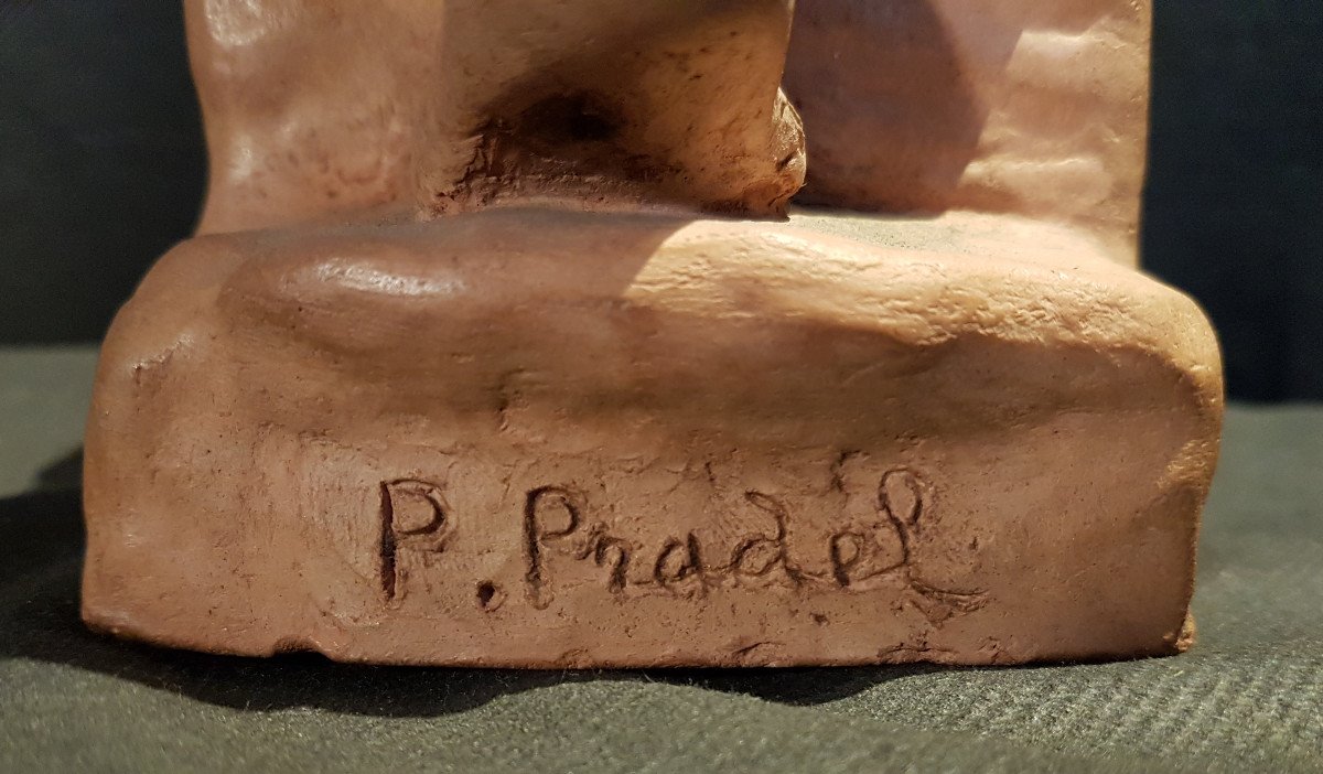 Bear, Terracotta - P. Pradel-photo-1