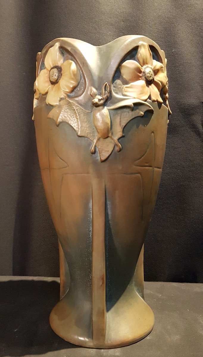 Vase En Faïence, Jugenstil - Bernard Bloch