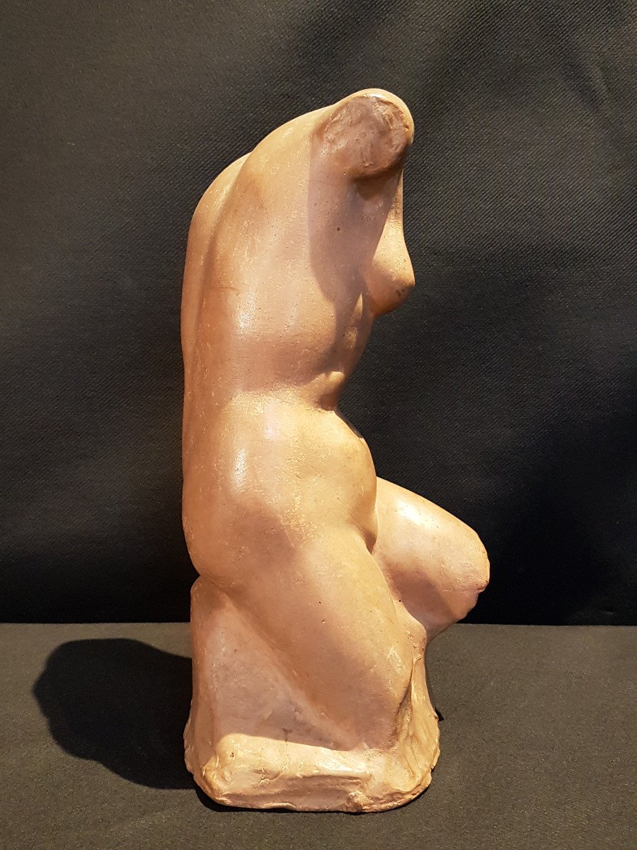 Buste De Femme, Terre Cuite - Joseph Witterwulghe-photo-2