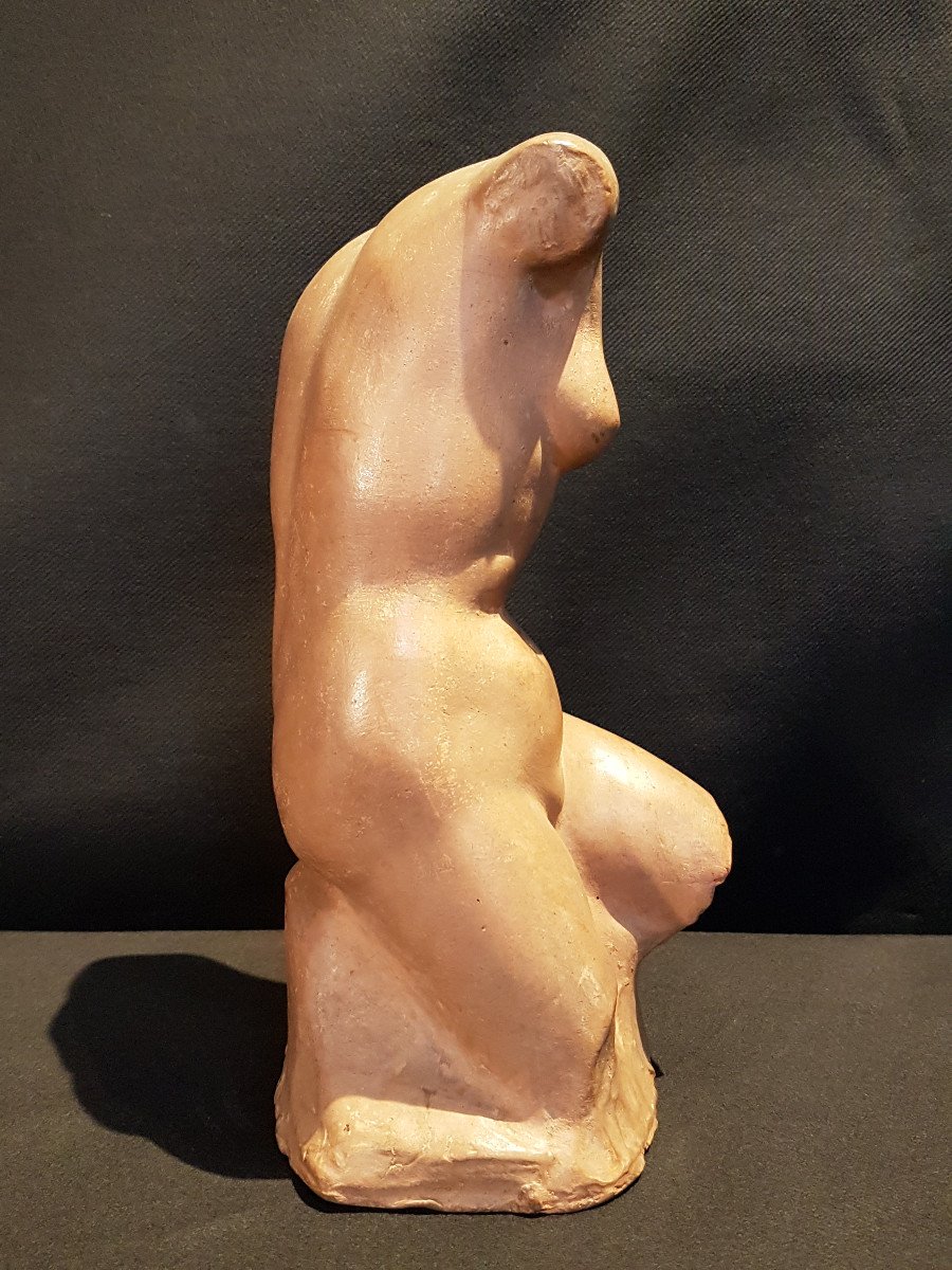 Bust Of Woman, Terracotta - Joseph Witterwulghe-photo-2