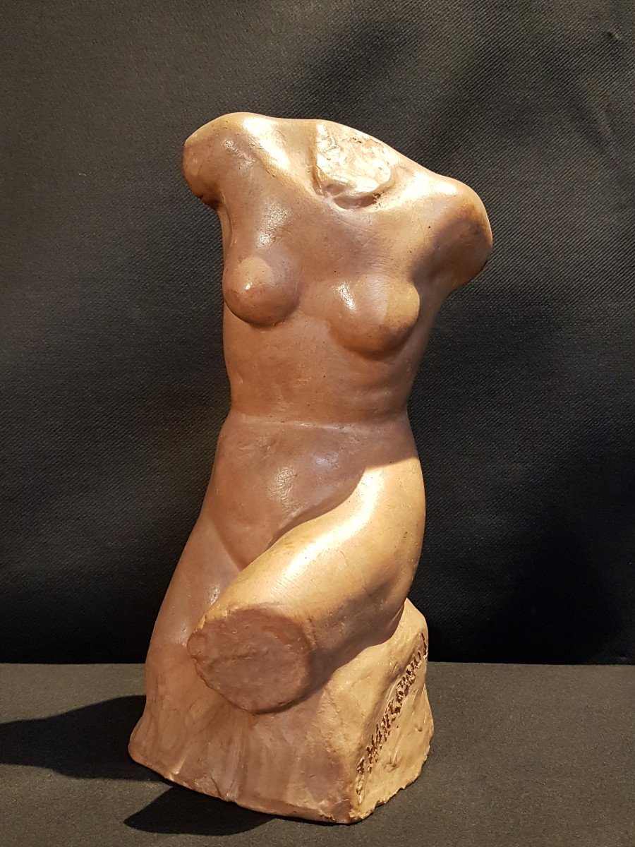 Buste De Femme, Terre Cuite - Joseph Witterwulghe