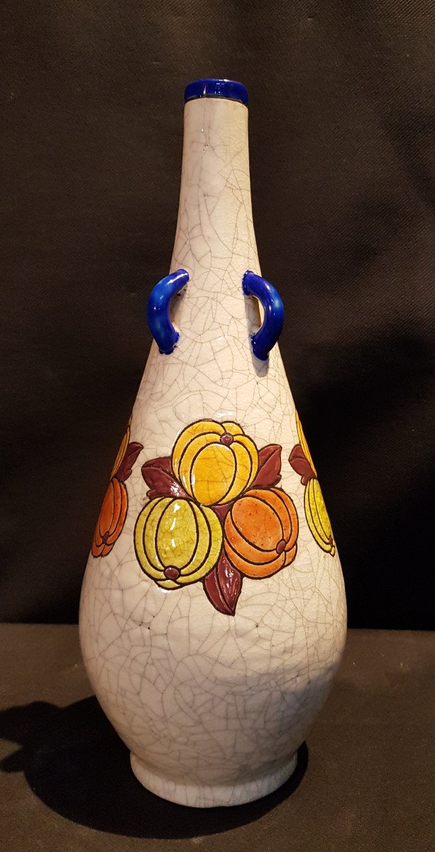 Vase En Faïence, émaux , Boch Keramis - Charles Catteau