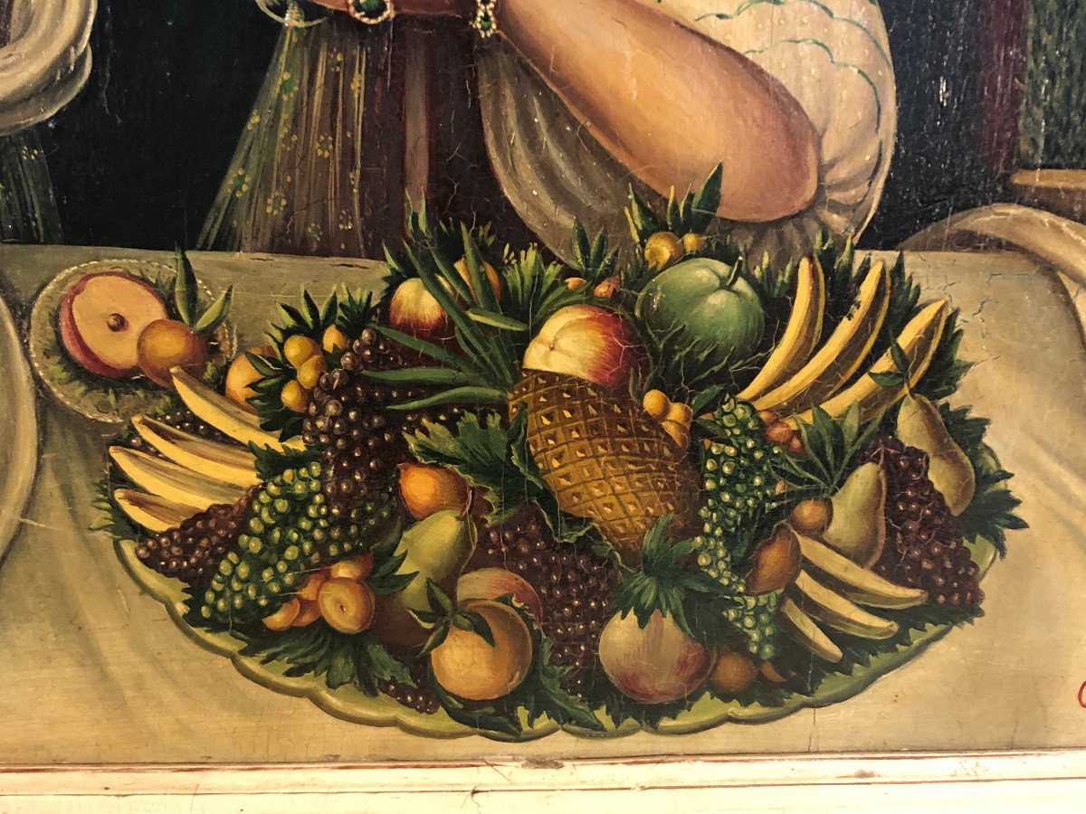 Helene Chady - Peinture - 1949 - Huile Sur Panneau - Signé peintre sud de la France (Nice)-photo-1