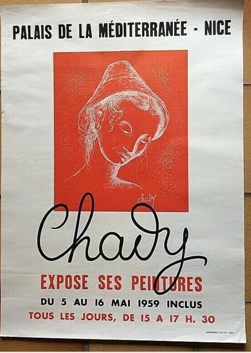 Helene Chady - Peinture - 1949 - Huile Sur Panneau - Signé peintre sud de la France (Nice)-photo-7