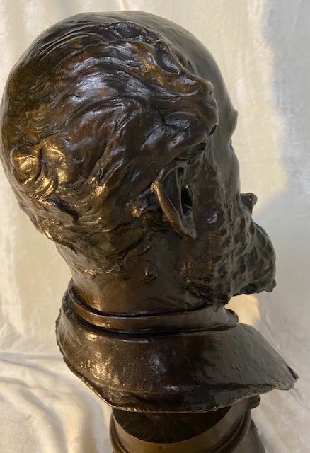 Bust Of John Waterloo Wilson Signed Paul Devigne Rodin 's Friend-photo-3