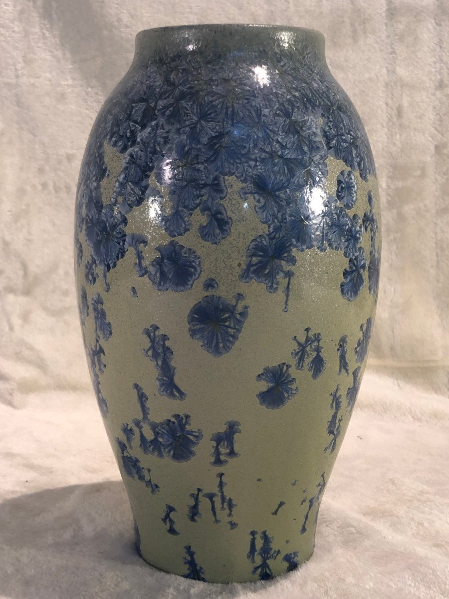 Vase En Grès Boch Kéramis - 14 X 24cm - Signé