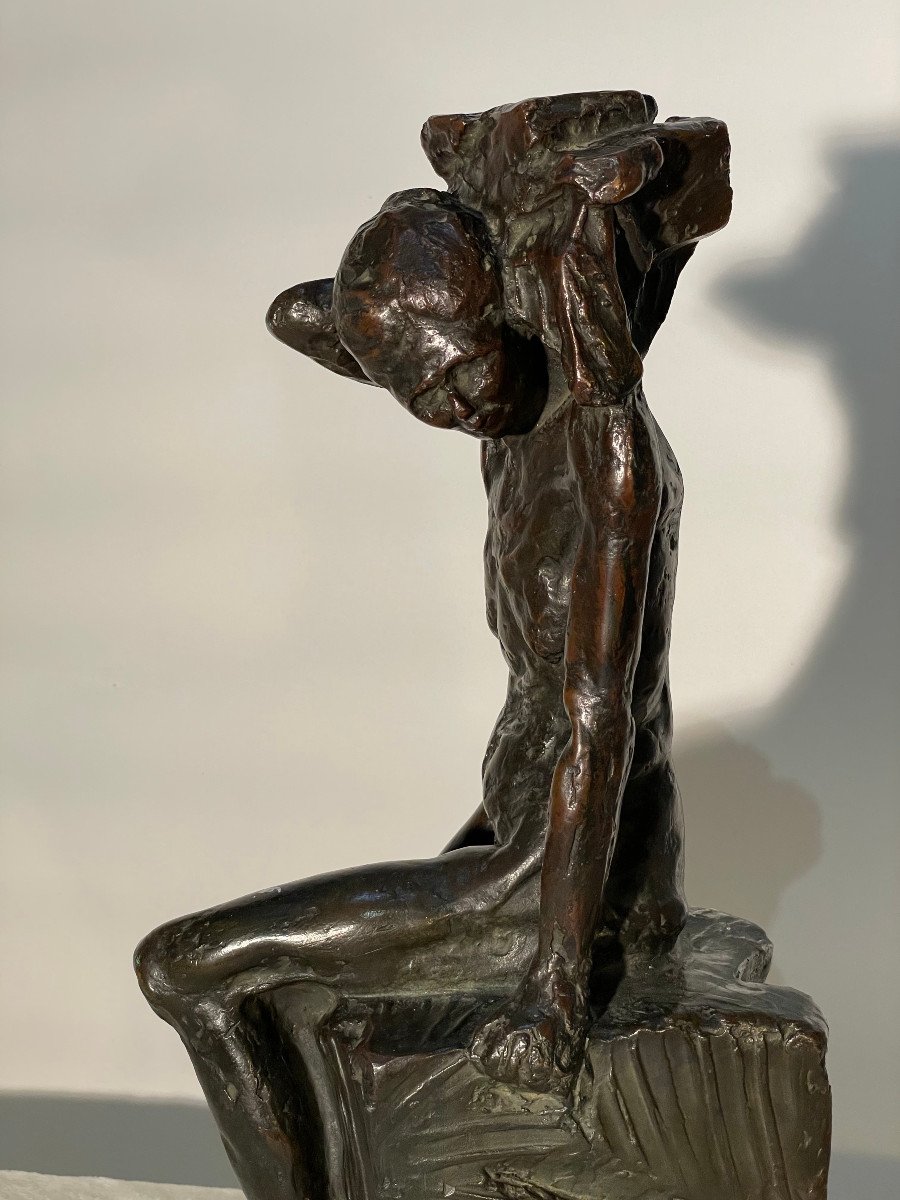Bronze Sculpture - Female Subject - Signed: Jtm Monogram - Dated 12.1922  München 