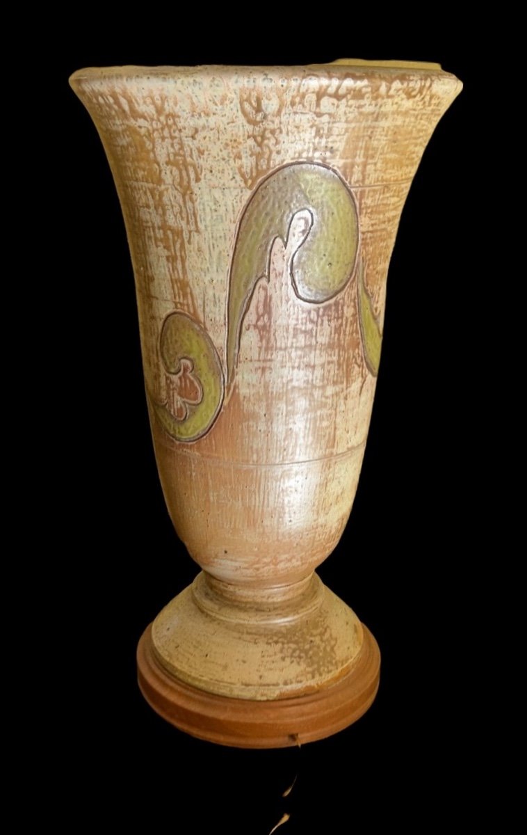 Guérin Art Deco Sandstone Reflector Vase?