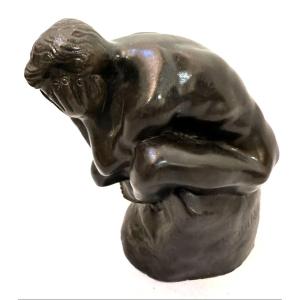 Bronze Ancien Dans Le Style Du Penseur De Rodin 