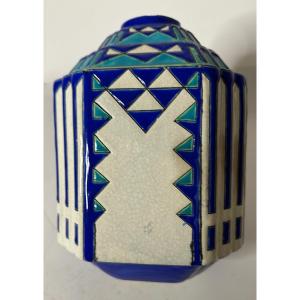 Cubist Vase From The Art Deco Keramis Period 