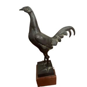 Le Coq Bronze Signé K.stachowsky école Tchèque 