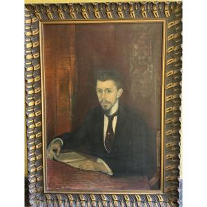 Portrait D’un Homme à La Lecture 1915