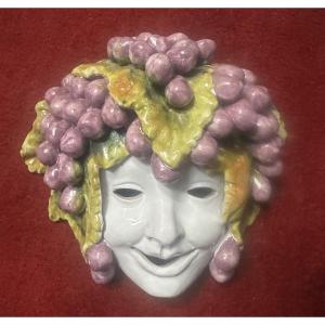 Italian Ceramic Mask Circa 1980 