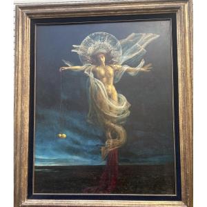 Tableau surréaliste la montée de la femme 