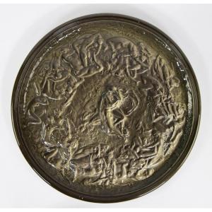 Plat en céramique de Jean-François Garnier motifs  érotique 