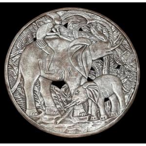 Panneau africaniste période Belge art déco
