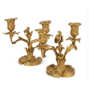 Pair Of Small Napoleon III Candlesticks