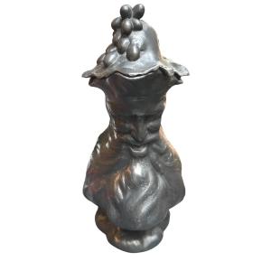Pewter Pitcher By Goldsmith And Sculptor Philippe Wolfers
