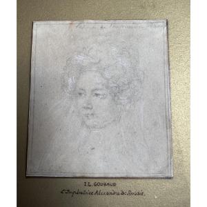 Dessin de l’Imperatrice Alexandra Féodorovna de Russie