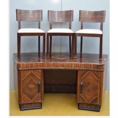 Art Deco Desk - Macassar Wood