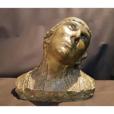 Buste d'Hélène Georges, Bronze - E. Nigritta