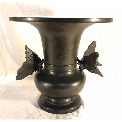 Japanese Bronze Vase - Dim. 46 Cm - H. 46cm