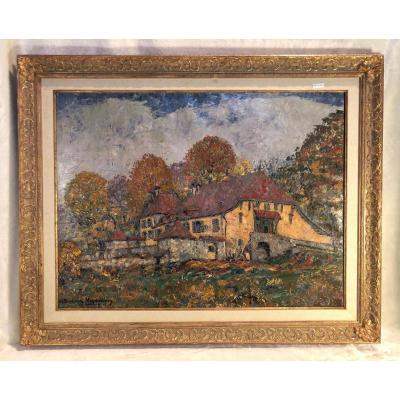Huile Sur Toile - Paysage - Signé Charles Baillon