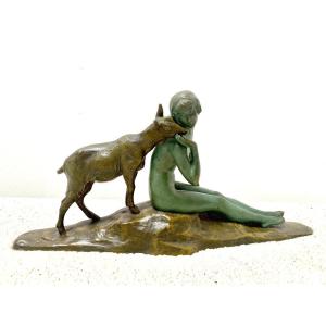 Art Deco Bronze Sculpture By A. Morlon