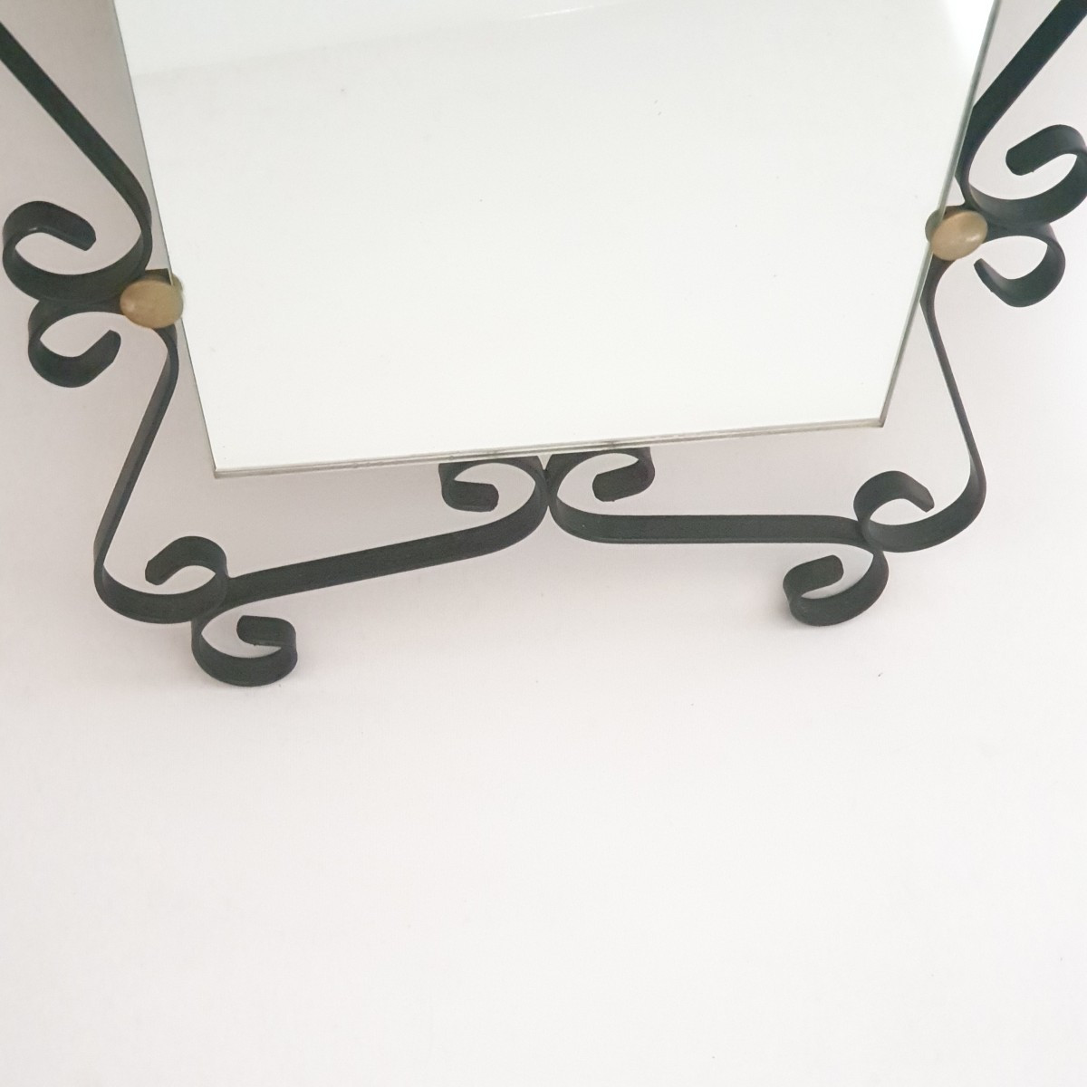  Vintage Wrought Iron Mirror, 1950s-60s, 20th Century, France -photo-3