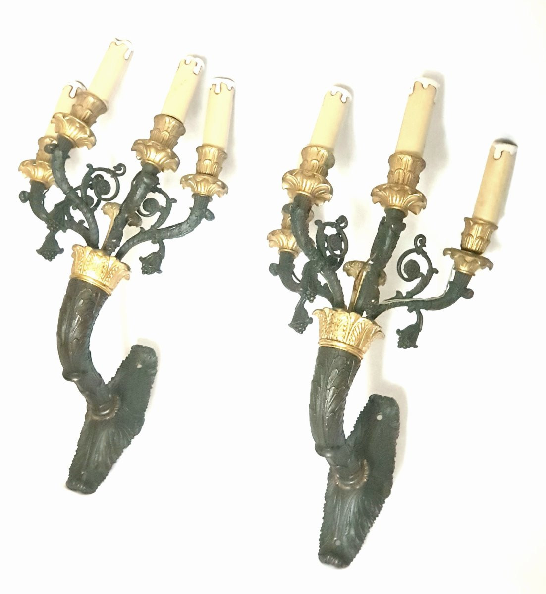 appliques en bronze Charles X époque Restauration XIXe -photo-2