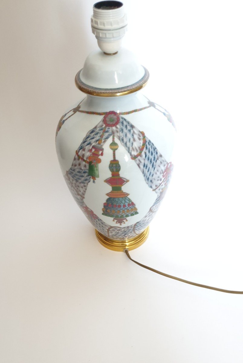 Lampe en porcelaine e Paris  XXe-photo-4