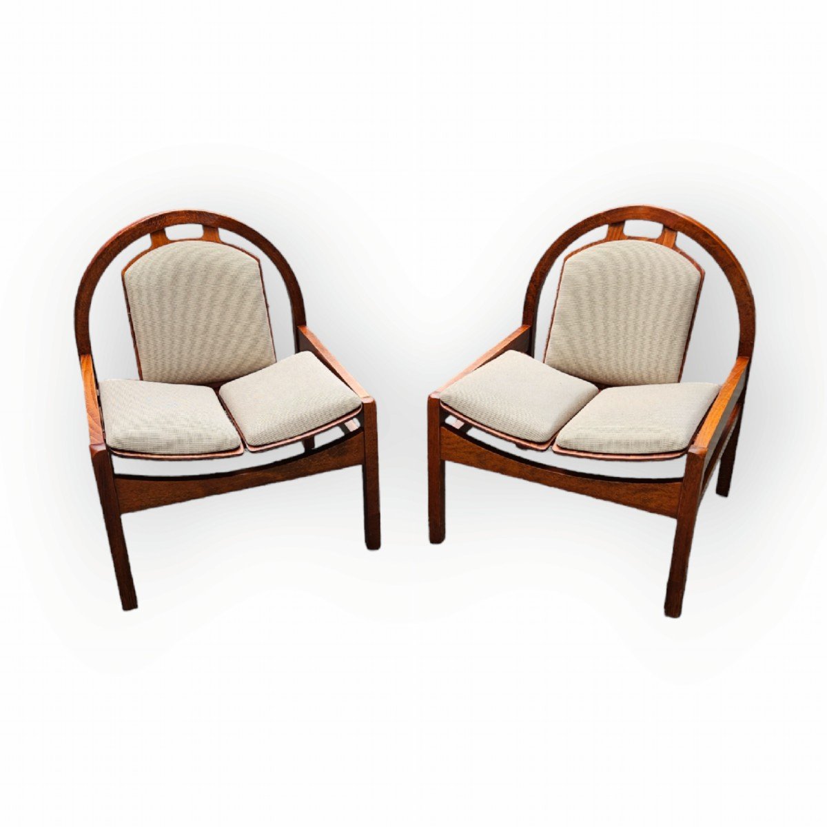 Baumann Paire De Fauteuils Modèle Argos Vintage