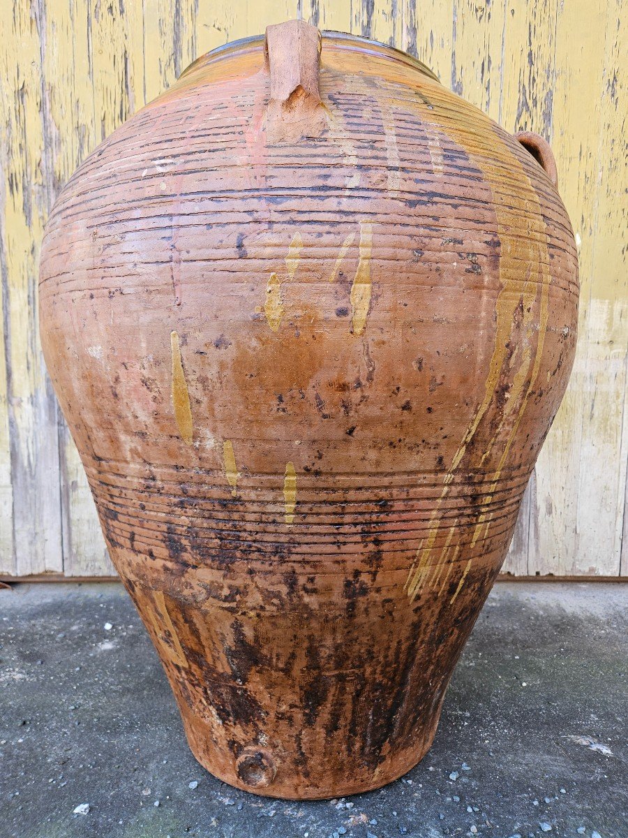 Glazed Terracotta Oil Jar Late 19th Century Early 20th Century-photo-3