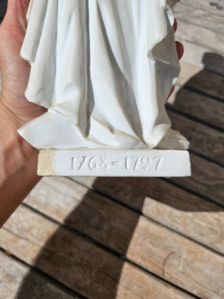 Statuette In Sèvres Biscuit Of General Hoche Rare & Revolution & Empire -photo-4