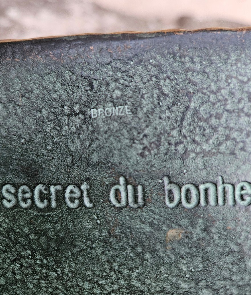 Max Le Verrier - Bronze Box "the Secret Of Happiness"-photo-4