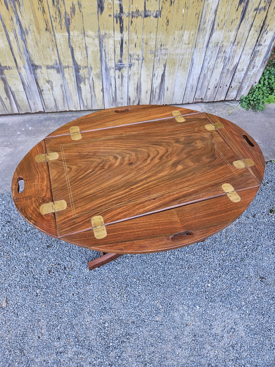Table Basse Style Bateau En Acajou-photo-4