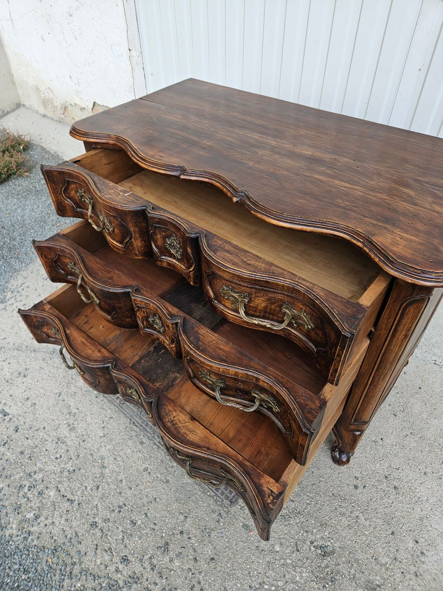 Commode arbalète de style Louis XV Fin 19ème -photo-4