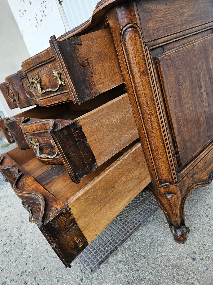 Commode arbalète de style Louis XV Fin 19ème -photo-1