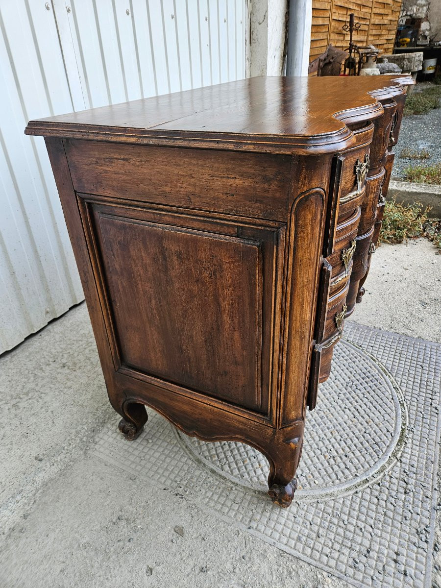 Commode arbalète de style Louis XV Fin 19ème -photo-6