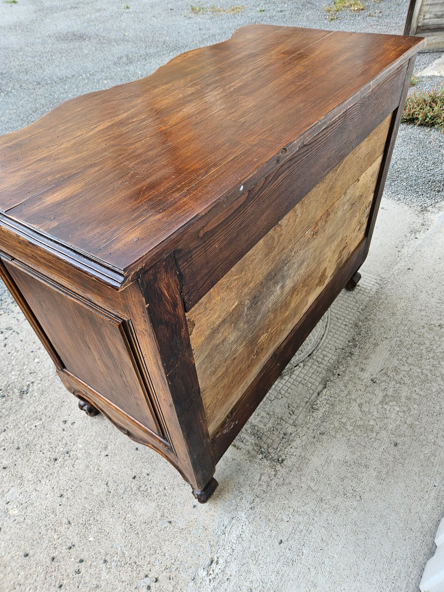 Commode arbalète de style Louis XV Fin 19ème -photo-7
