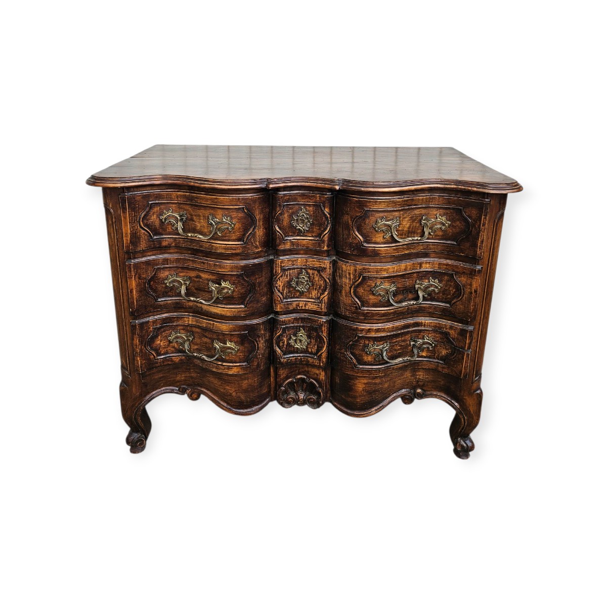 Commode arbalète de style Louis XV Fin 19ème 