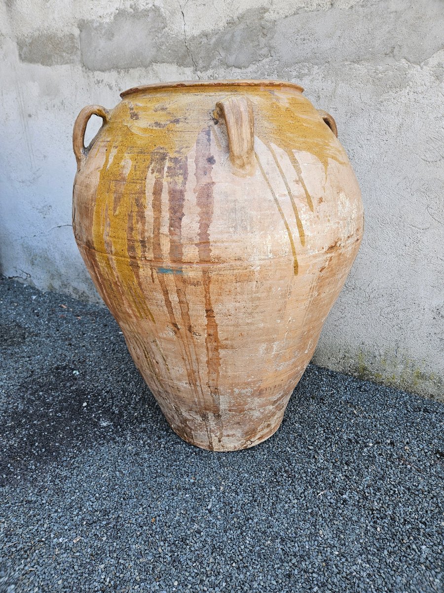 1 Metre Oil Jar In Glazed Terracotta-photo-3