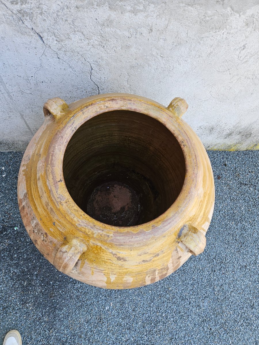1 Metre Oil Jar In Glazed Terracotta-photo-4